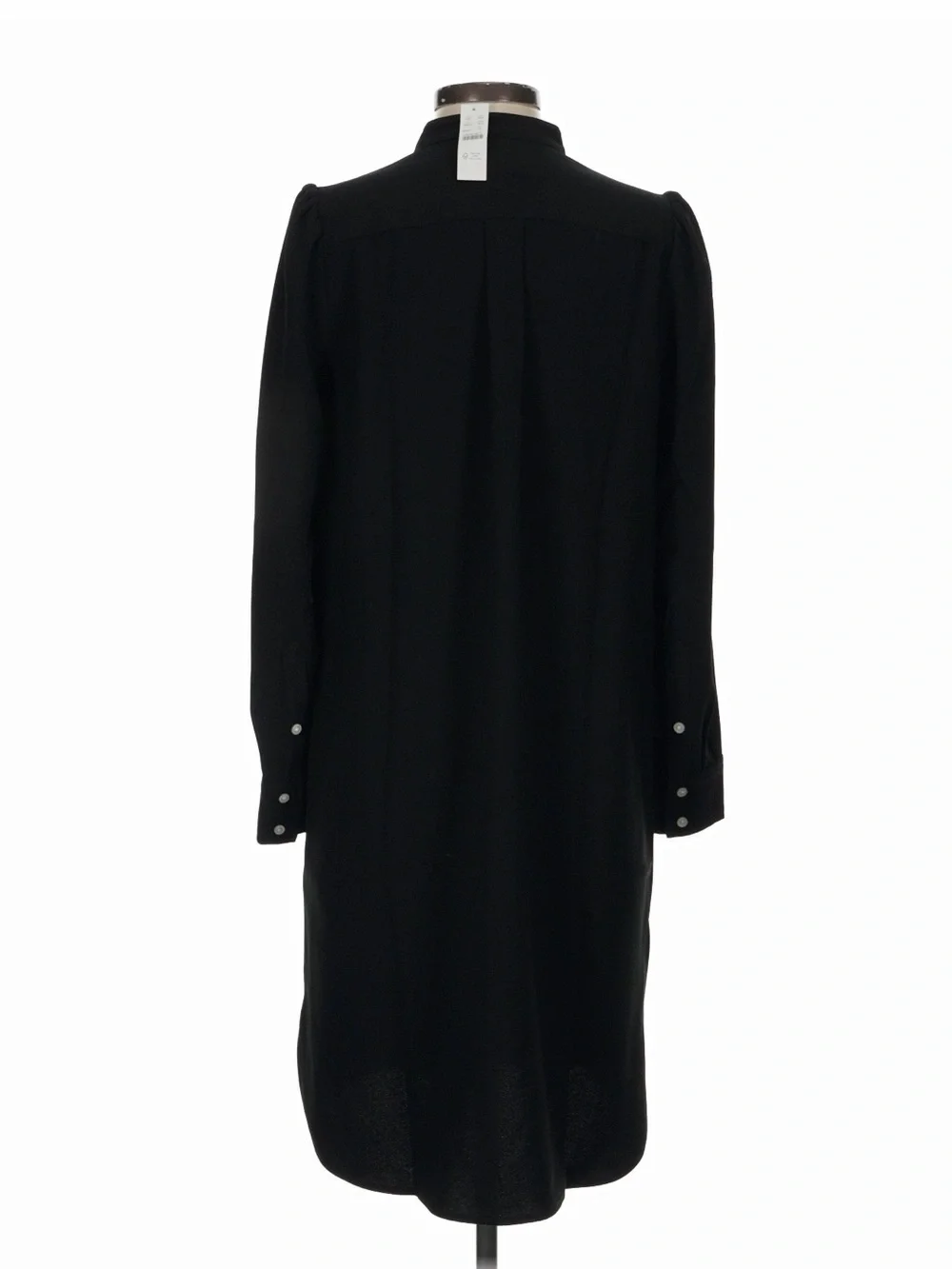 NWT! J. Crew Black Button-Front Midi Dress in 365 Crepe. Size 4.